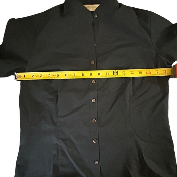 Russell Collection Button Down Navy Blue 3/4 Sleeve • NWT • Size: Medium - Picture 2 of 7